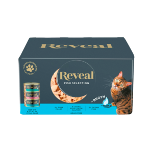 Reveal Natural Wet Cat Food, Fish in Broth Variety Pack, 2.47oz 8 Cans