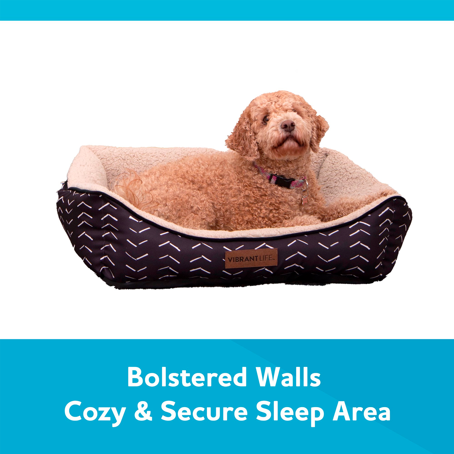 Vibrant Life Luxe Cuddler Mattress Edition Dog Bed, Medium, 27_x21_, Up to 40lbs – Bild 4